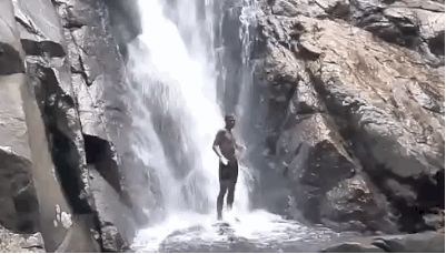 Or shower and dance under a waterfall.