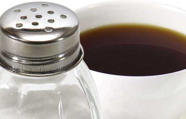 Just a dash of salt in your morning brew - people swear by it!