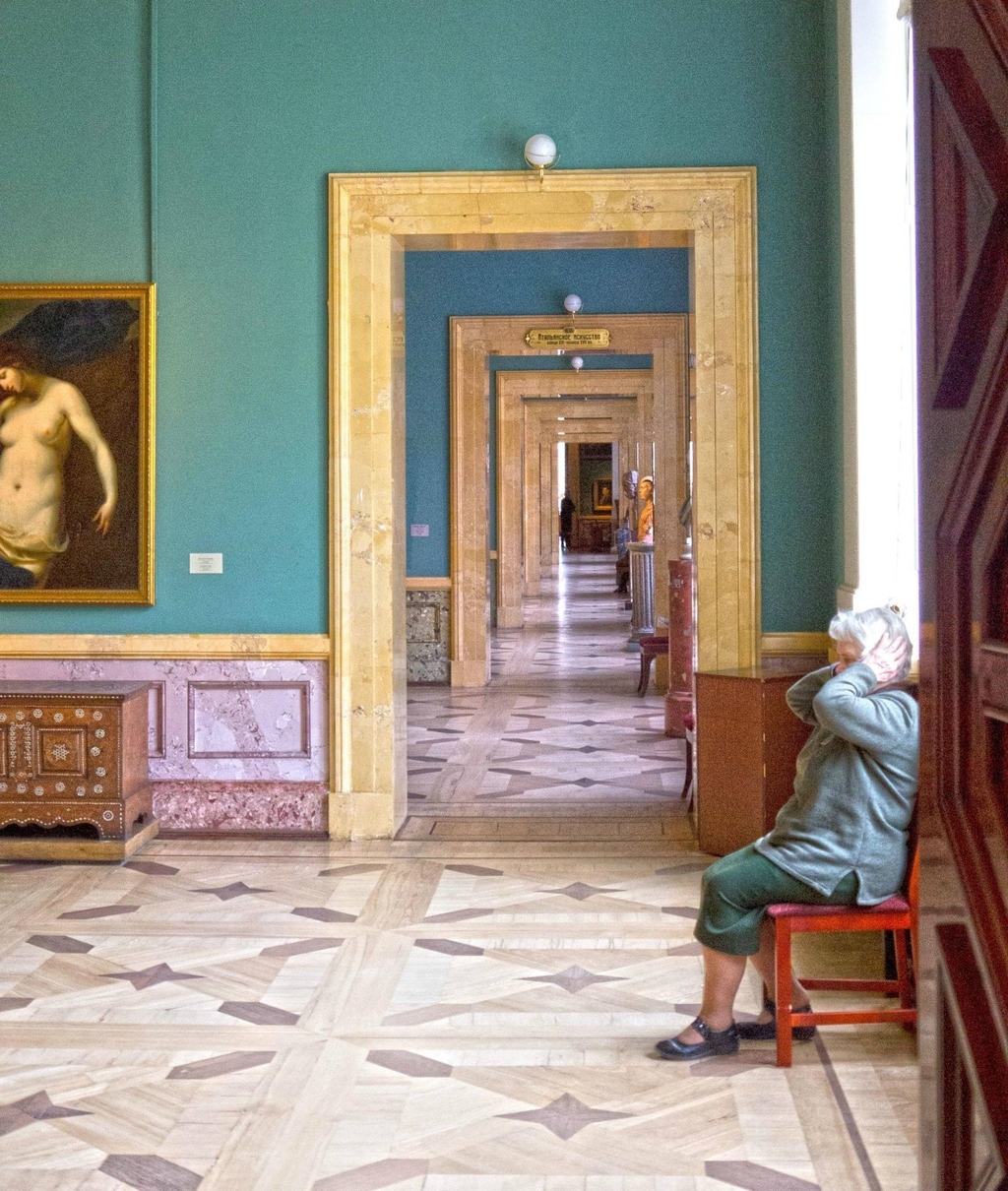 Get some peace and quiet at the Hermitage Museum. Shh! Your sneakers are making too much noise.