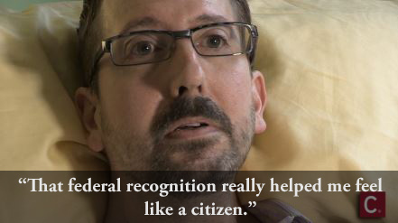 They had not previously gotten married because their marriage would not be recognized on a federal level.