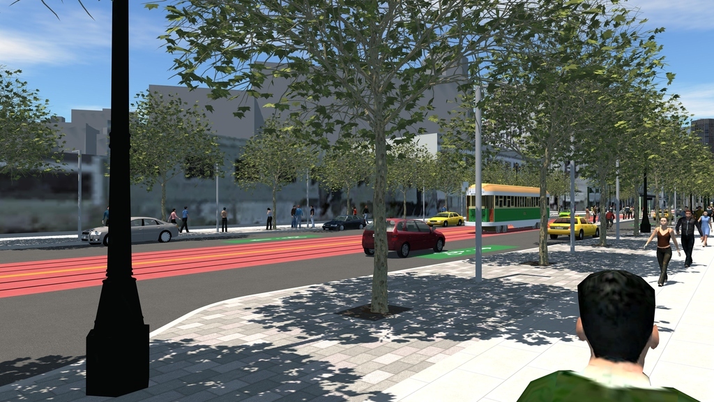 Which means larger sidewalks, more benches to sit at, and less bumping into people.