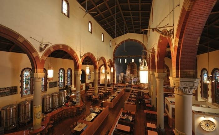 This Pittsburgh brewpub is housed in a deconsecrated Catholic church, and specializes in its four house beers: North German Style Pilsner, Bavarian Dunkel, British Special Bitter and rotating Blast Furnace Stout. After sampling one of each, maybe you’ll be divinely inspired to make a confession!