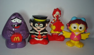 Ronald McDonald, Hamburglar, whatever the heck Grimace was supposed to be, and of course Birdie the Early Bird who was the first identifiably female character...
