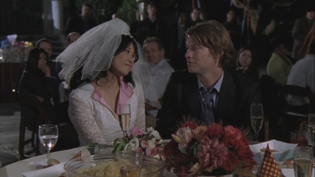 While this episode had its sad moments, like Lorelai's drunken speech, it was fantastic to see Lane and Zach get married in a wedding that was all them. Plus, the wedding night talk Mrs. Kim gave Lane was disturbingly awesome on every level.