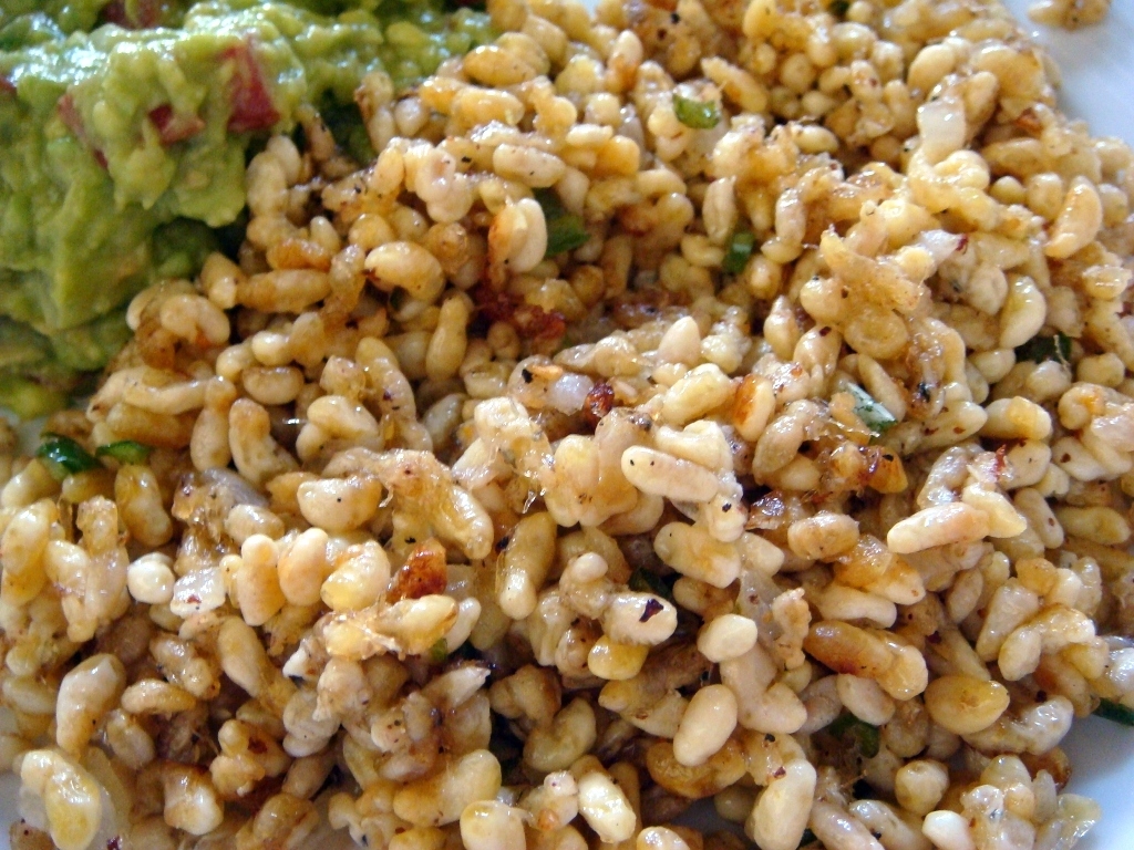 Considered as "insect caviar" in some parts of Mexico, these larvae taste buttery and slightly nutty. Just wait until Taco Bell hears about this.