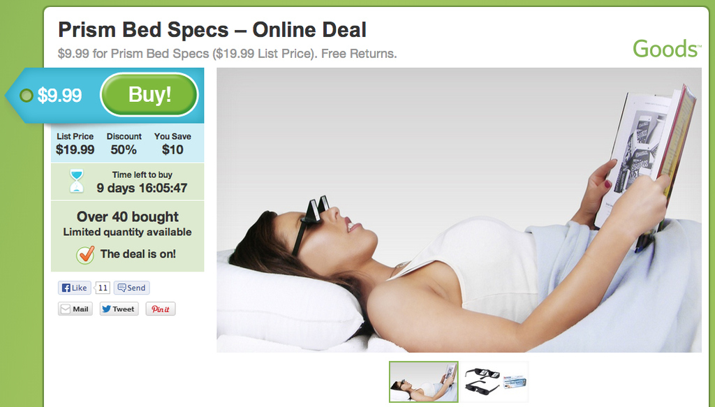 The description says "bed specs are lightweight - you will hardly know you are wearing them!", but it fails to say everyone else will know you're wearing them and thinks you look ridiculous.