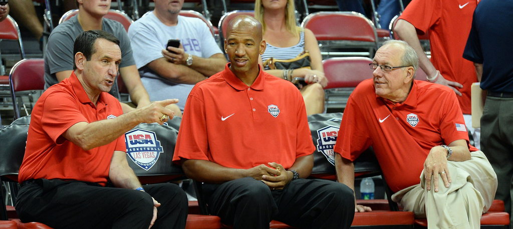 That's Duke's Mike Krzyzewski, Monty Williams of the New Orleans Pelicans, and Syracuse's Jim Boeheim.