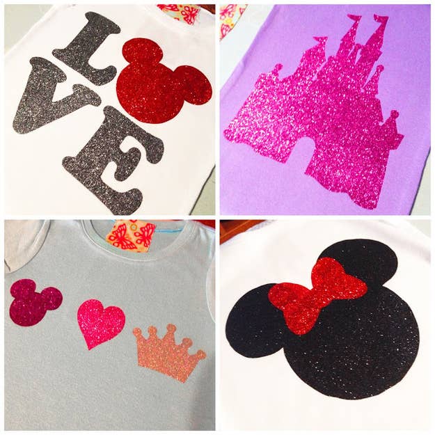 Cut the shapes out of Tulip glitter transfer paper.