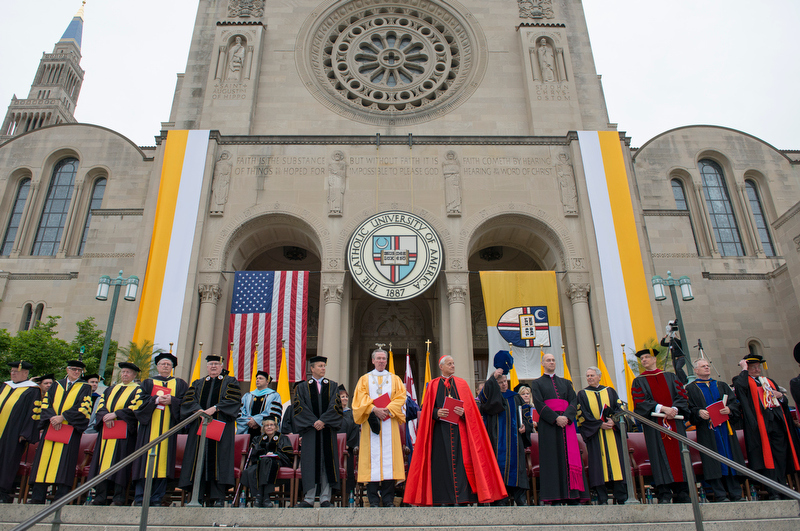 Alma Mater, we behold Thee.Sons and Daughters true.