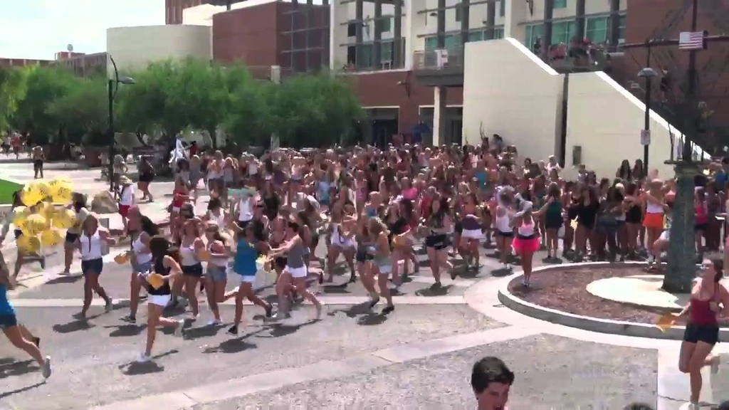 For Greeks, you've either been apart of or watched Running of the Bulls on Bid Day. The only bid day in the world that needs police reenforcement. If you don't know, youtube it.