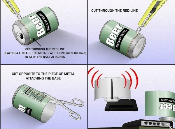 Living off campus with a few friends? Get a better Wi-Fi signal from your router with this beer can trick.