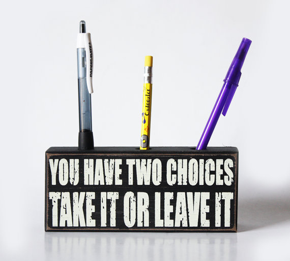 Especially if the motivation is also functional! This pen holder is sassy, like you, and keeps you on point.