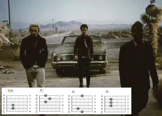 I know you'd probably rather sing Good Riddance but it's tricky dammit!Try this one instead. It actually sounds pretty decent acoustic!Capo on 1st fret, all you need is 4 chords. If you want super basic you can play through the verses by just strumming down twice for each chord.Example: Em Em, G G, A A, Em Em would play over:"I walk a lonely road The only one that I have ever known"And here's an AMAZING helpful video showing how it's done:http://www.youtube.com/watch?v=qOa_qKfyPV4