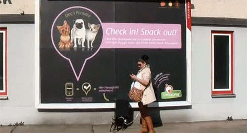 All check-ins were also posted on Facebook, building a bigger audience and greater reach for this inventive pet food company.