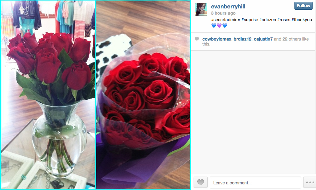 Translation: Because I am crushingly single, I just sent myself flowers in order to insinuate that I am incredibly sought-after and to hint that people should pursue me before I get snapped up by one of my dozens of potential suitors.