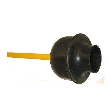 To unclog a toilet, you need a flange plunger, which doesn&#x27;t have a flat bottom.