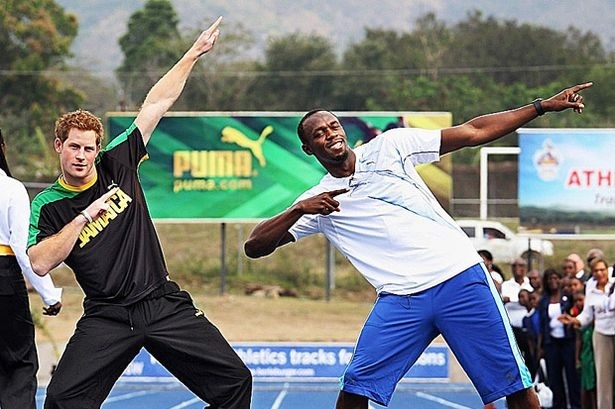 You're only allowed to do this if you're Usain Bolt or with Usain Bolt, otherwise you just look a twat
