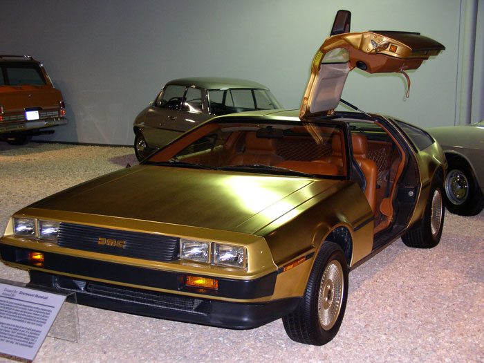 This 24 karat gold plated DeLorean resides in the National Automobile Museum in Reno, Nevada. Flux capacitor not included.