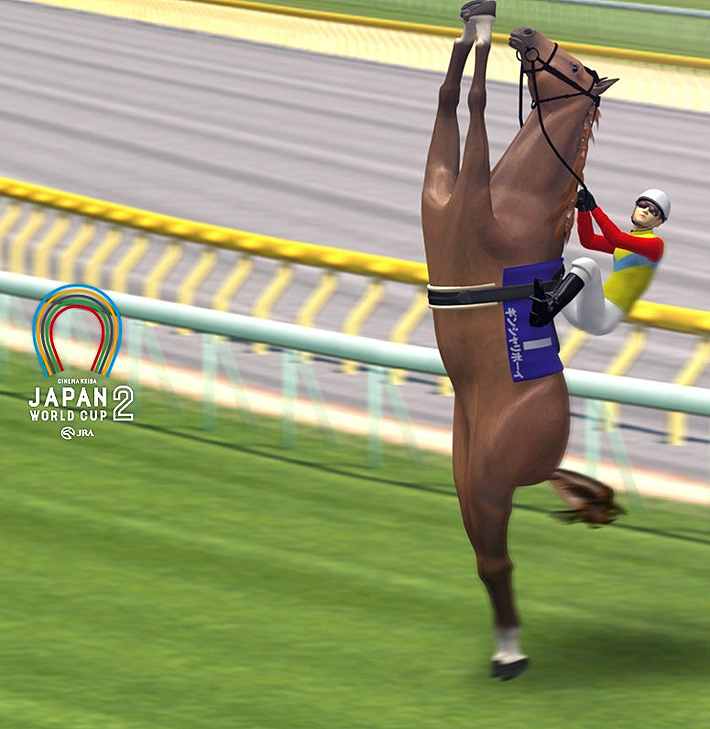 Not every horse uses its four legs to gallop to the finish line. This particular horse can run sideways using only its hind legs, twirl on the race course like a ballerina, and imitate the running style of a track athlete.