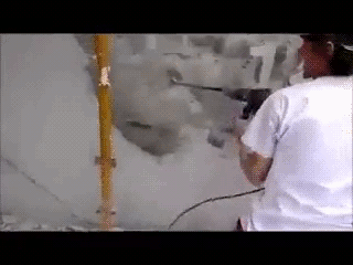 Imagine how much damage he could inflict if he turned on the drill