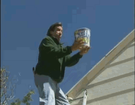 Tim Allen did that a lot in "Home Improvement"