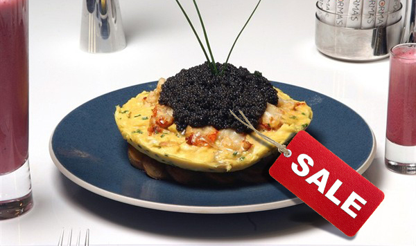 Le Parker Meridien has a version of the same dish with less caviar for a mere $100, and other items on their menu run for around 25 bucks. If that's still too expensive, did you know Taco Bell is launching a breakfast waffle taco this week? That's sort of the same.