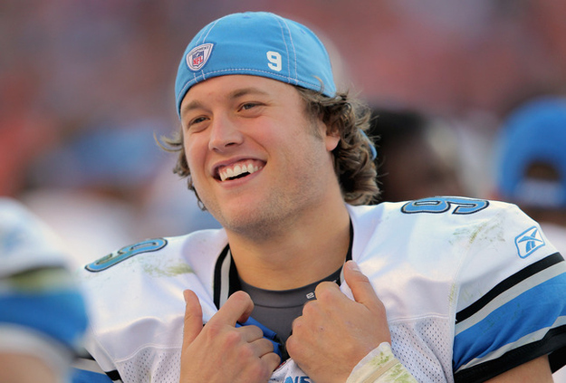 Little too much of a frat boy look but he sure can rock that Detroit blue!