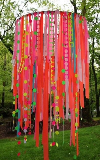 Tie ribbons to a hula hoop and hang from the ceiling of your reading area.