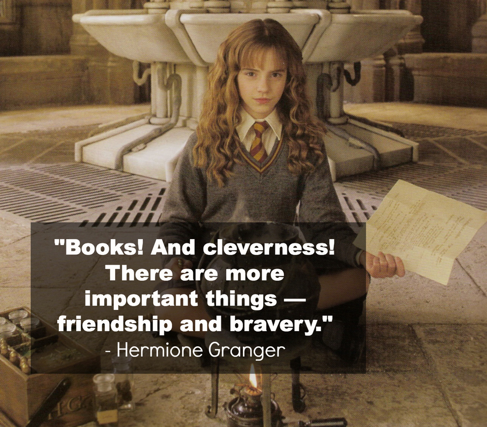 hermione granger books and cleverness quote