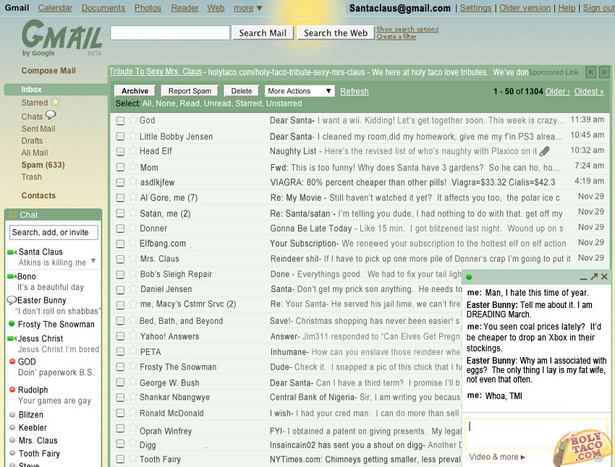 Of course the Tooth Fairy would send NYT articles through their little e-mail service.