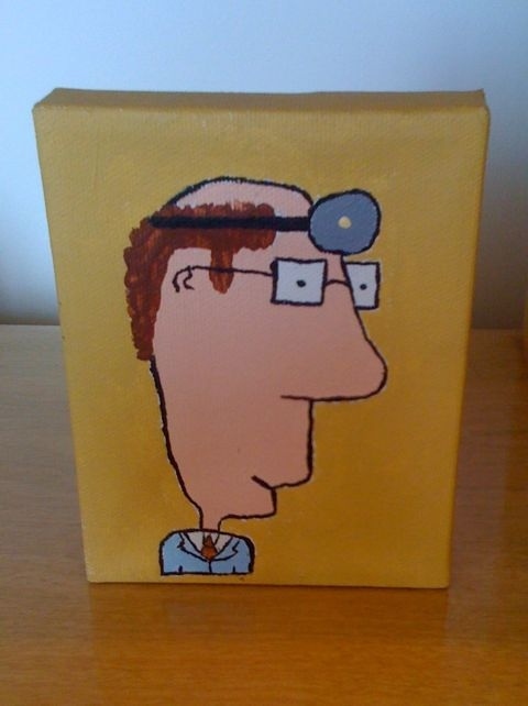 It includes this oil on canvas by Seth Rogen. Just kidding, I have no idea whether that's oil-based paint.