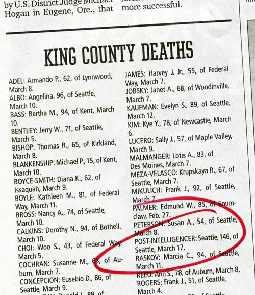 King County Deaths