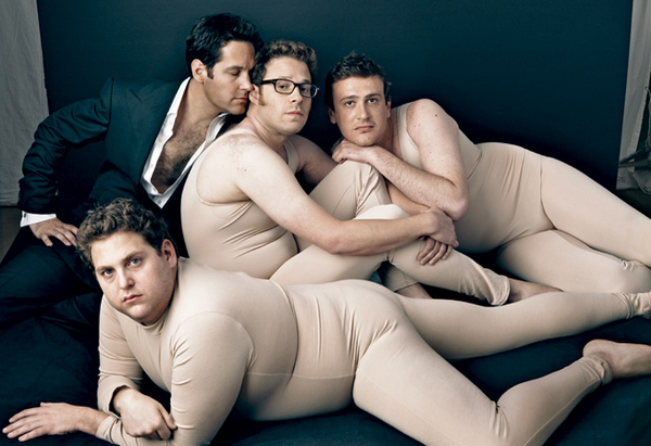 I know it's supposed to be "funny," but yowza, Paul Rudd looks good.
