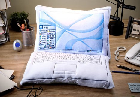 The screen resolution's not great, but hey, it's a pillow.