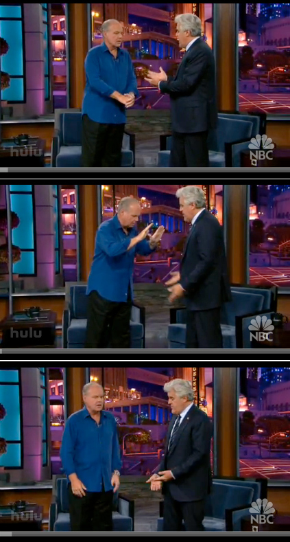 You can watch his whole his whole Leno segment here, if either of those men float your particular boat. I will be here just staring.