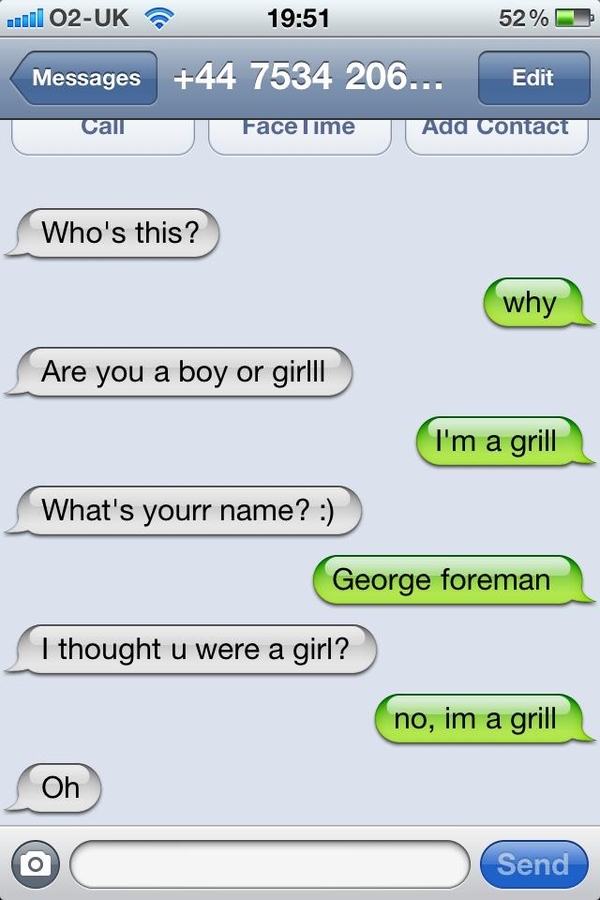 And they're texting inane babble.