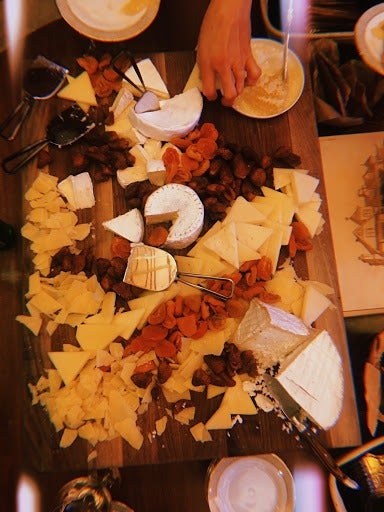 A large cheese board.