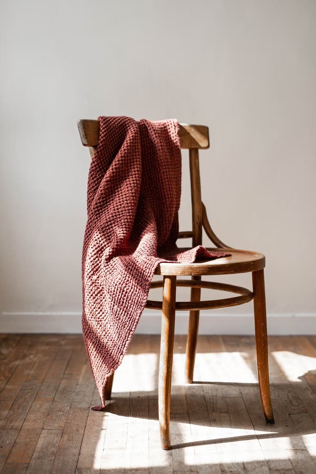 blanket on a chair