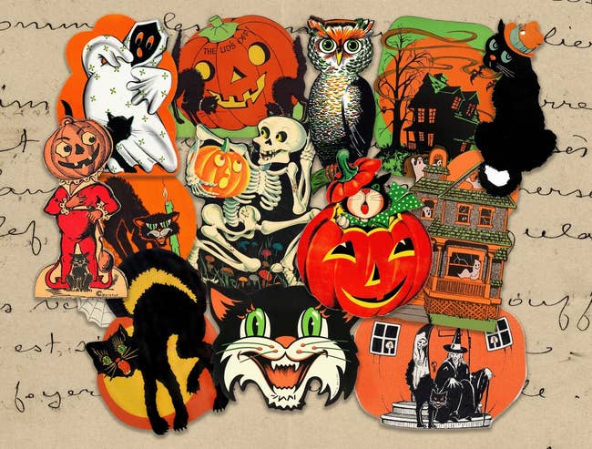 a bundle of halloween stickers