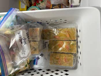 reviewer image of the frozen food made from souper cubes