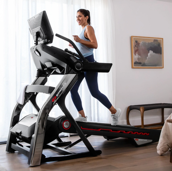 woman running on Bowflex treadmill