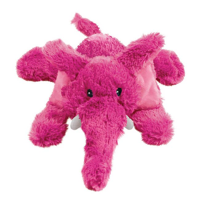 A pink plush elephant
