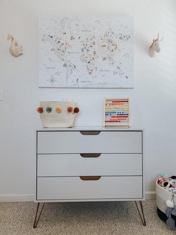reviewer photo of white dresser in bedroom