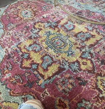 BuzzFeed editor's patterned rug that. looks clean on thesurface