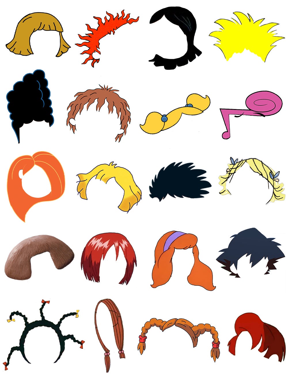 cool cartoon hair