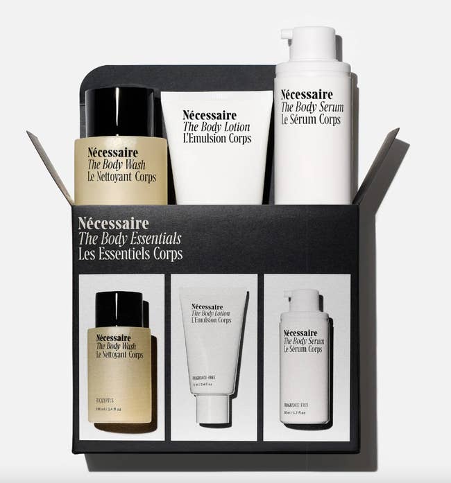 Necessaire body wash, body lotion, and body serum kit