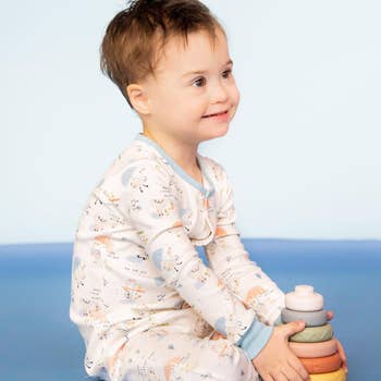 a child in pajamas