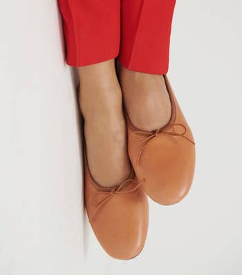 the flats in a caramel color