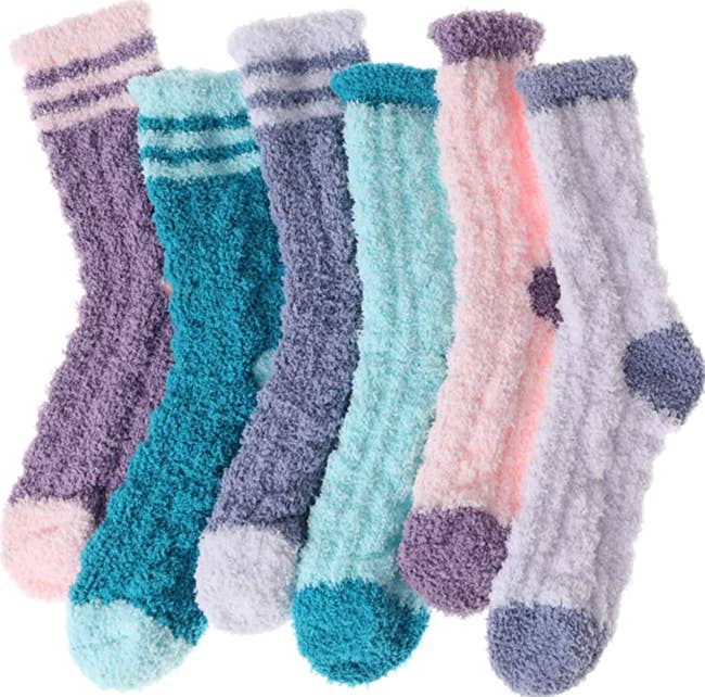 the 6-pack of socks in mix stripe weave