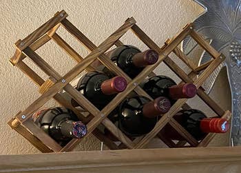 Reviewer image of brown wine rack